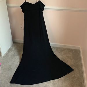 Laundry by Shelli Segal black off the shoulder formal dress
